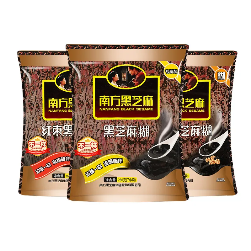 Nanfang Black Sesame Paste – Original & Red Date Walnut Flavors, Instant Nutritious Breakfast Cereal Drink, Meal Replacement Powder